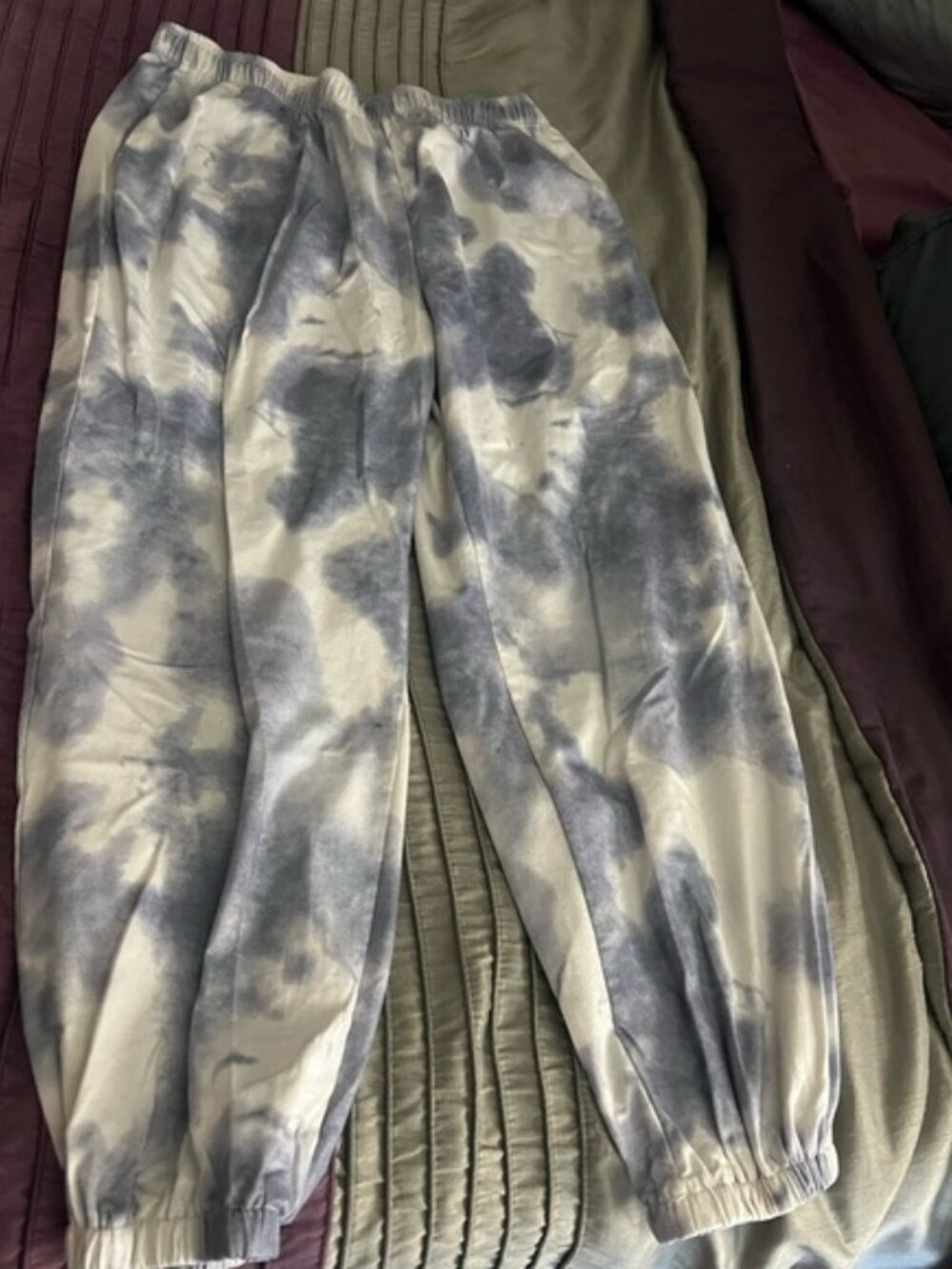 Women's Tie-Dye Joggers - Blue and Pink - 2 pack- size XL